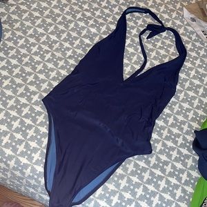 Low v open back one piece